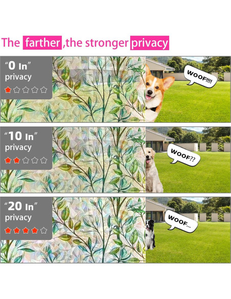 Película Decorativa para Ventanas INEFARO Hojas Arcoíris 44.5x200 cm