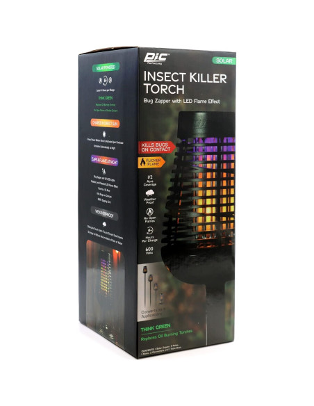 Antorcha Solar Zapper de Insectos PIC - Luz y Control de Plagas