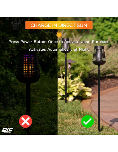 Antorcha Solar Zapper de Insectos PIC - Luz y Control de Plagas