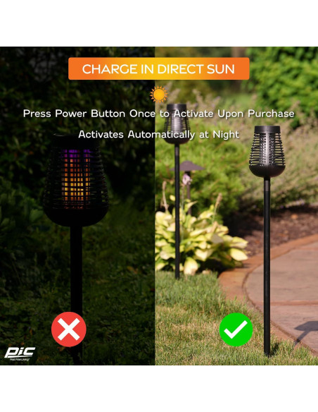 Antorcha Solar Zapper de Insectos PIC - Luz y Control de Plagas