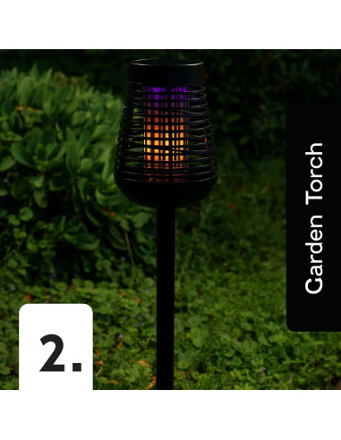 Antorcha Solar Zapper de Insectos PIC - Luz y Control de Plagas