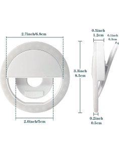 Luz Selfie Portátil Dafape con Carga USB y 3 Modos 2