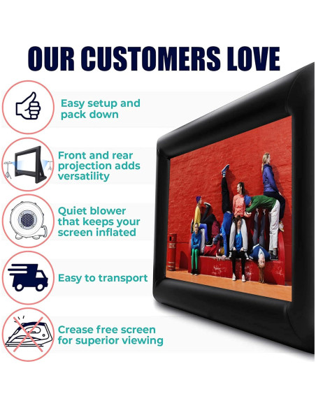 Pantalla de Proyector Inflable 6 m GYUEM - Doble Cara, Portátil