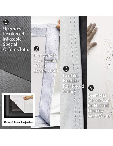Pantalla de Proyector Inflable 6 m GYUEM - Doble Cara, Portátil