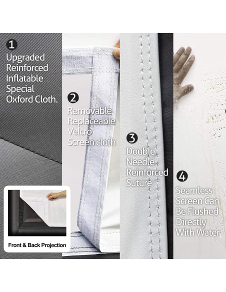 Pantalla de Proyector Inflable 6 m GYUEM - Doble Cara, Portátil