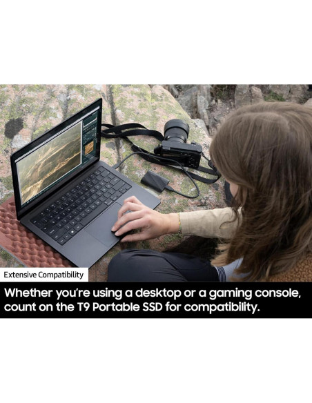 SSD Portátil Samsung T9 4TB USB 3.2 Gen 2x2 Negro