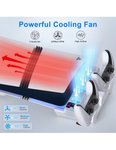 Estación de Enfriamiento Horizontal STARTRC para PS5 Slim/Pro