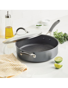 Sartén de Saltear Circulon A1 5 Cuartos Grafito con Tapa 2