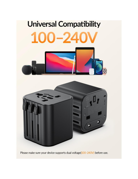 Adaptador de Viaje Universal SooPii JY-310 para 200 Países Adaptador de Viaje Universal SooPii JY-310 para 200 Países
