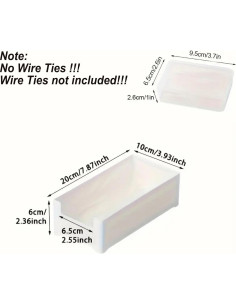 Caja de Almacenamiento de Cables Transparente LJRHYEH 20x10x6cm 2