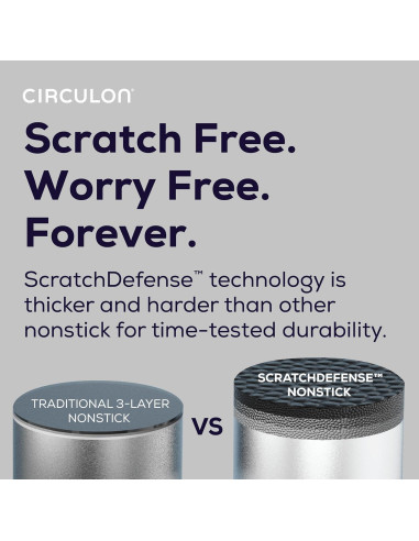 Sartén de Saltear Circulon A1 5 Cuartos Grafito con Tapa