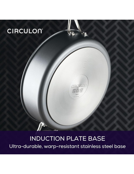 Sartén de Saltear Circulon A1 5 Cuartos Grafito con Tapa