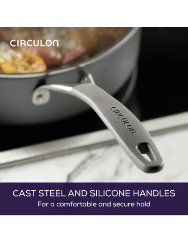 Sartén de Saltear Circulon A1 5 Cuartos Grafito con Tapa