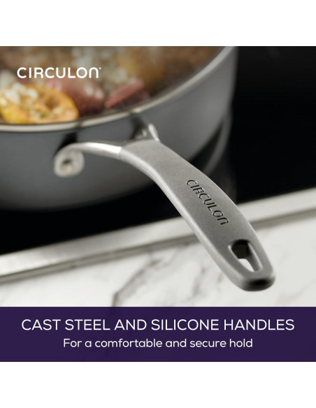 Sartén de Saltear Circulon A1 5 Cuartos Grafito con Tapa