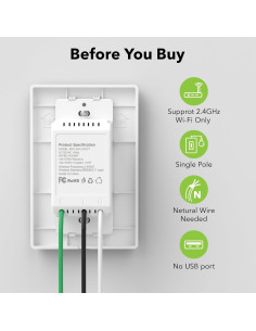 Enchufe Inteligente BN-LINK U183WT Wi-Fi 2 Salidas Controladas 2