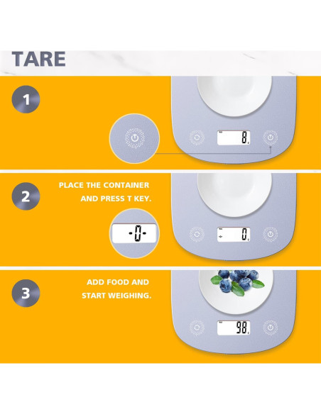 Escala de Cocina Digital ACCT 5kg 0.1g LCD Púrpura