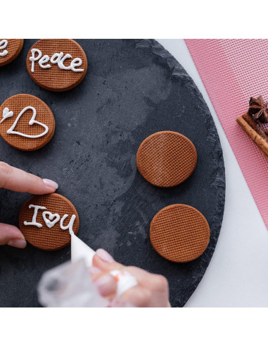 Tapetes de Hornear Perforados AMYONE 2 PCS Silicona Rosa 41.9x29.5 cm