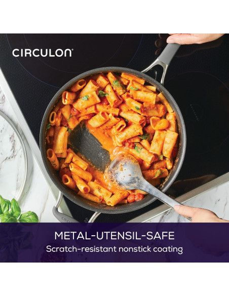 Sartén de Saltear Circulon A1 5 Cuartos Grafito con Tapa