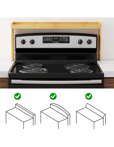 Estante para Especias SpaceAid de Bambú 80 cm sobre Estufa