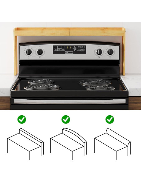 Estante para Especias SpaceAid de Bambú 80 cm sobre Estufa Estante para Especias SpaceAid de Bambú 80 cm sobre Estufa