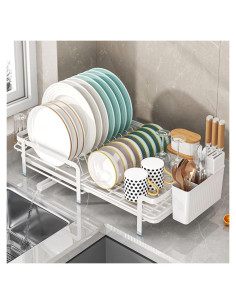 Escurridor de Platos Expandible DREMAK con Soporte Utensilios