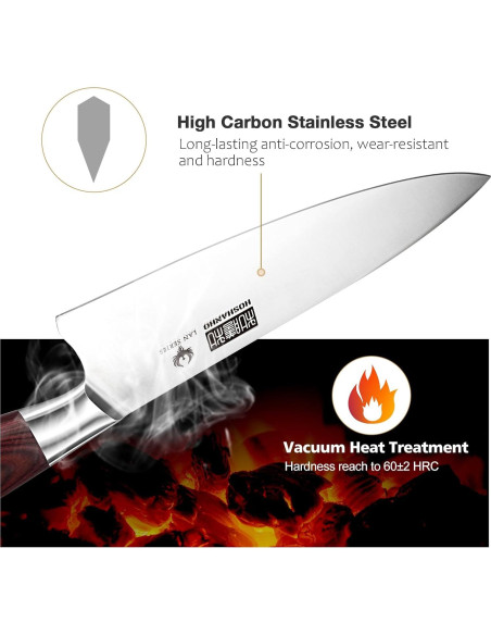 Cuchillo de Chef HOSHANHO 20.32 cm Acero Inoxidable Profesional
