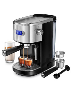 Máquina de Espresso Xbeauty 20 Bar Semi-Automática Negra