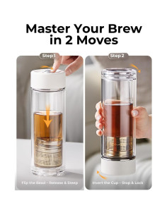 Taza de Té TEAVOR MagnaDrop 370ml Doble Pared a Prueba de Fugas 2