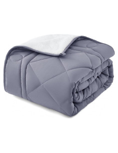 Manta Pesada Reversible OMYSTYLE Sherpa 122x183 cm Gris