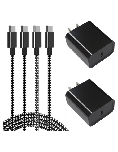 Cargador Rápido USB-C 45W Ximytec + Cable 3FT - Paquete de 2