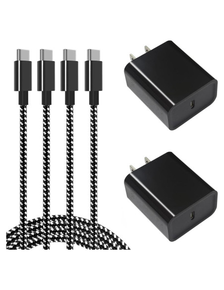 Cargador Rápido USB-C 45W Ximytec + Cable 3FT - Paquete de 2