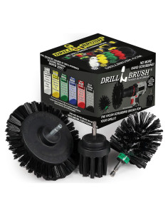 Juego de cepillos de limpieza Drillbrush 3 piezas para BBQ y ahumador