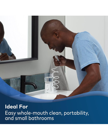 Hilo Dental Eléctrico Waterpik Nano Plus WP-320, Portátil, 4 Puntas