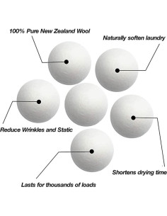 Bolas de Secadora de Lana Home & Away 6-Pack Ecológicas 2