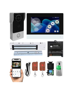 Sistema de Intercomunicador de Video Wi-Fi 1080P con Cerradura 600lb