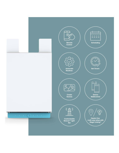 Interruptor de Luz Inteligente Deako Gen 2, 3/4 Vías, Wi-Fi 2.4 GHz