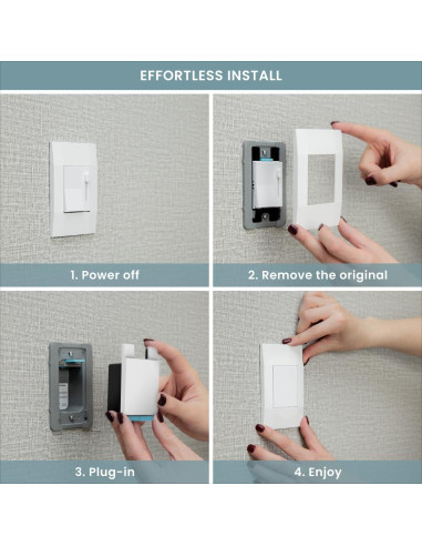 Interruptor de Luz Inteligente Deako Gen 2, 3/4 Vías, Wi-Fi 2.4 GHz