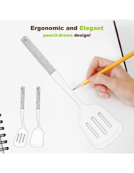 Juego de 2 Espátulas de Silicona AcoWELL con Mango de Madera