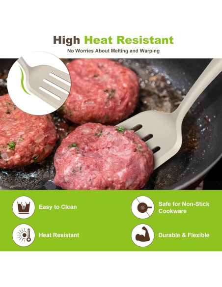 Juego de 2 Espátulas de Silicona AcoWELL con Mango de Madera