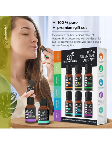 Conjunto de Aceites Esenciales ArtNaturals 6x10ml Puro Terapéutico