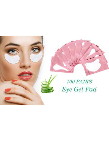 Juego de 100 pares de almohadillas de gel V world para pestañas Juego de 100 pares de almohadillas de gel V world para pestañas