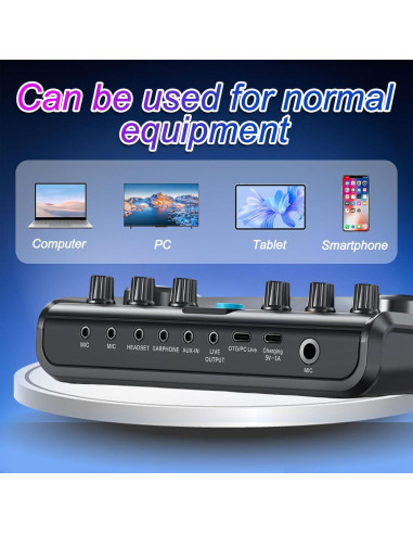 Kit de Podcast SuperRC con 2 Micrófonos y Mezclador USB