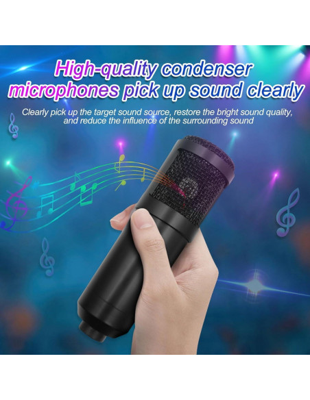 Kit de Podcast SuperRC con 2 Micrófonos y Mezclador USB