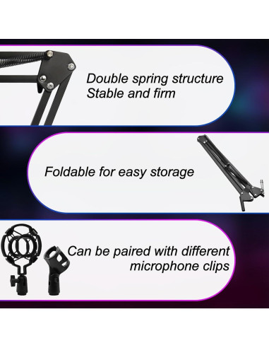 Kit de Podcast SuperRC con 2 Micrófonos y Mezclador USB