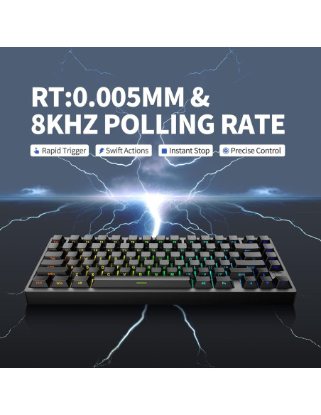 Teclado Mecánico IROK MG75 TKL 75% Interruptor Magnético