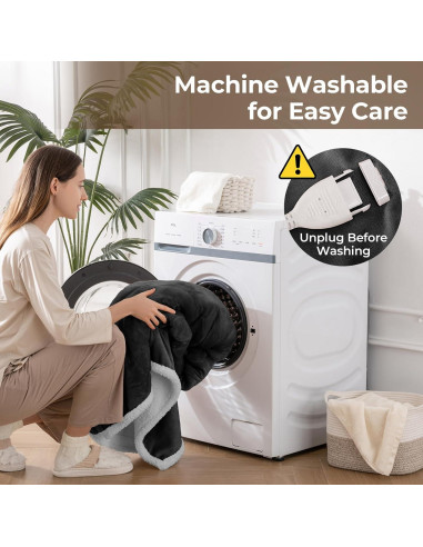 Manta Térmica Eléctrica Kozyus 50x70 cm con Bolsillo para Pies