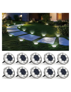 Luces Solares de Suelo SOLPEX 10 Paquete IP65 para Jardín