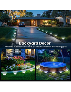 Luces Solares de Suelo SOLPEX 10 Paquete IP65 para Jardín 2