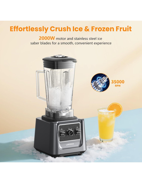 Mezclador de Encimera LAMPICK 2000W 2L con Taza 0.8L