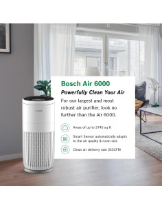 Purificador de Aire Bosch Aire 6000 para Espacios Grandes 255.9 m 2